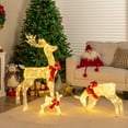 thumbnail image 4 of Gymax 3-Piece Reindeer Family Set w/ LED Lights Christmas Deer Weather-resistant Decorations, 4 of 10