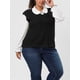 thumbnail image 2 of Suéteres de talgrande pamujer Chaleco con cuello en V Cable Estilo de muy buen gusto Jersey sin mangas Suéter Chalecos Negro 1X, 2 of 6