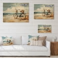 thumbnail image 4 of Designart "Bicycle Calm Pedaling By The Beach II" Transportation Print on Natural Pine Wood, 4 of 5