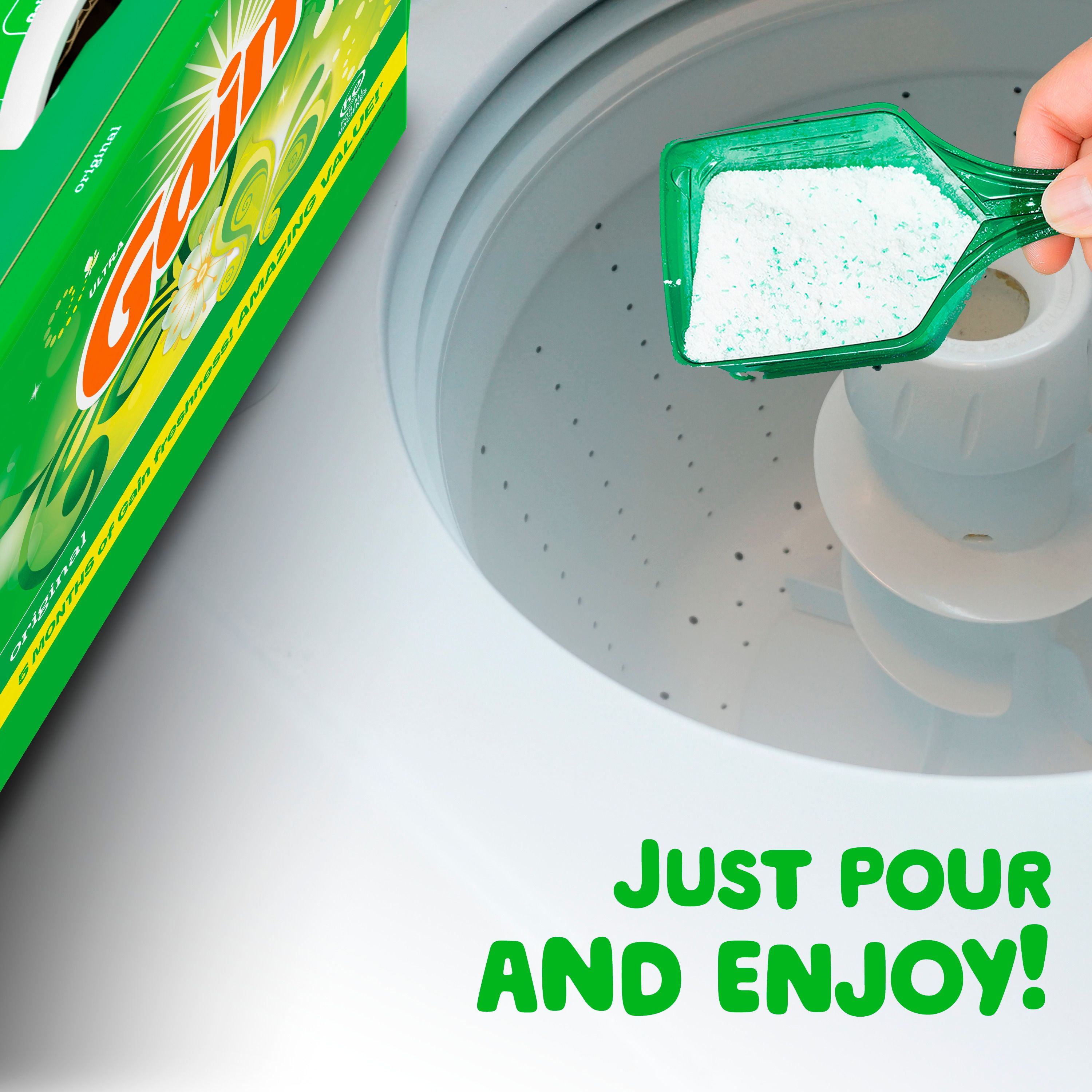 Gain Powder Laundry Detergent, Original Scent, 133 Loads, 3.4 KG