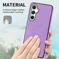 thumbnail image 3 of Nalacover for Samsung Galaxy A13 5G Case, Skin Friendly Slim PU Leather Soft Lining Cover, Lightweight TPU Shockproof Plating Buttons Camera Lens Protection Case for Samsung Galaxy A13 5G,Purple, 3 of 11