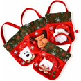thumbnail image 2 of Bolsa de regalo de dulces navideños, paquete de 4, bolsas navideñas de Papá Noel, regalos navideños para niños, bolsa de calcetines de dulces, exquisita bolsa de dulces navideña con estampado de Papá, 2 of 5