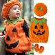 thumbnail image 2 of Pelele de Halloween con sombrero y zapatos para niños pequeños, traje de fiesta de calabaza de una pieza, mono de bebé, conjunto de ropa de Cosplay, 2 of 5