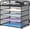 Black, variant on INTIGE 5 Trays Paper Organizer with Handle - Mesh Desk File/Letter Organizer,Black Paper Sorter for Office, Home