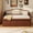 Walnut, variant on Noble House Twin Daybed with Trundle, 2 Storage Drawers, Upholstered Tufted Backrest, Walnut