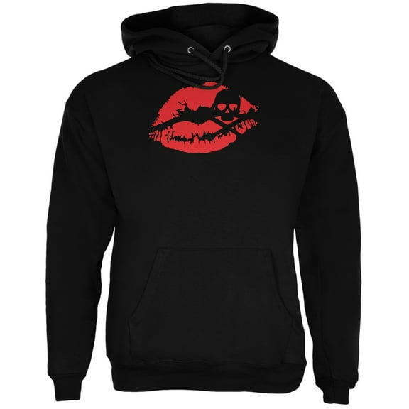 Halloween Kiss of Death Black Adult Hoodie - 2X-Large