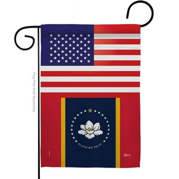 Americana Home & Garden G142909-BO 13 x 18.5 in. Mississippi US Garden Flag with Regional States Double-Sided Decorative Vertical House Decoration Banner Yard Gift