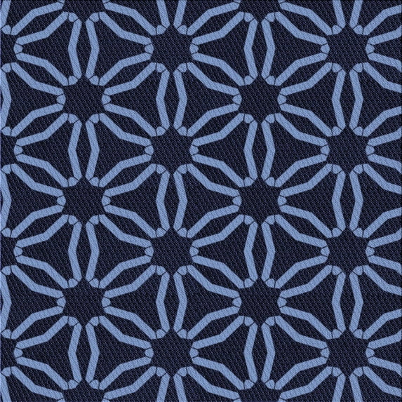 Ahgly Company Indoor Square Patterned Night Blue Area Rugs, 6' Square