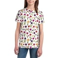 thumbnail image 3 of Wukai Tulips Flowers Youth Unisex Short Sleeve T-Shirt for Boys, Girls, Teens, and Kids-Small, 3 of 7
