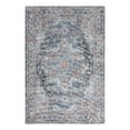 thumbnail image 3 of Nicole Curtis Machine Washable Vintage Boho Light Blue Multi 4' x 6' Area Rug, (4' x 6'), 3 of 15
