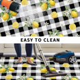 thumbnail image 5 of Cute Lemon Summer Outdoor Rug for Patio/Deck/Porch, Non-Slip Large Area Rug 4 x 6 Ft, Farmhouse Floral Black Buffalo Plaid Indoor Outdoor Rugs Washable Area Rugs, Reversible Camping Rug Carpet Runner, 5 of 8