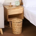 thumbnail image 6 of Topekada 2 Pack Wicker Trash Cans with Removable Lids and Liner, 1.9 and 2.7 Gallons Handmade Woven Waste Baskets with Stainless Steel Frames, Garbage Wastebaskets for Kitchen Bathroom Bedroom, 6 of 7