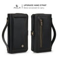 thumbnail image 6 of for iPhone 16 Pro Case, for iPhone 16 Pro Wallet Case, Premium PU Leather [Magnetic Flip] [Zipper Pocket] [Wristband] [Card Holder] Detachable Case for iPhone 16 Pro,Black, 6 of 15
