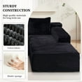 thumbnail image 4 of 104" Cloud Sectional Couch with L-Shape Chaise, Modern Modular Sofa with Deep Seat, Upholstered Couches with Back Cushion，Upholstered Couches for Living Room Bedroom,Black,Right Facing Chaise, 4 of 10