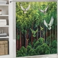 thumbnail image 6 of BCIIG Birds Forest Ecological Art Shower Curtain Set with Hooks, Graphic Print Polyester Fabric Fashion Bathroom Décor Set, 100% Polyester Home Bathtubs Bathroom Curtain Decoration 36"x72, 6 of 7