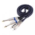thumbnail image 2 of Dual 1/4 6.35mm To Dual Phono Rca Audio Cable For Mixer Amplifier 1m, 2 of 5