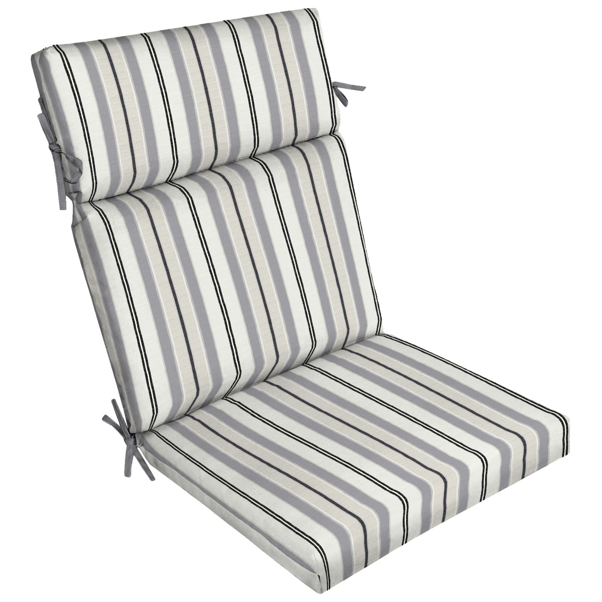 Better Homes Gardens Grey Stripe 44 X, Black And White Stripe Outdoor Dining Chair Cushion