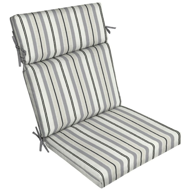 Better Homes Gardens Grey Stripe 44 X, Better Homes And Gardens Outdoor Patio Dining Chair Cushion Grey Stripe