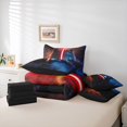 thumbnail image 6 of Castle Fairy Teens Red Lightsaber Bedding Comforter Set 7pcs,Abstract Gradient Queen Bedding Sets Super Cozy,Jungle Animal Wolf Queen Sheet Sets,Ultra Soft Home Decor,Reversible, 6 of 8
