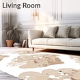 thumbnail image 2 of ODIKA 4' x 6' Machine Washable Non-Slip Area Rug, Abstract Cloud High Traffic Rug, Beige, 575962, 2 of 7