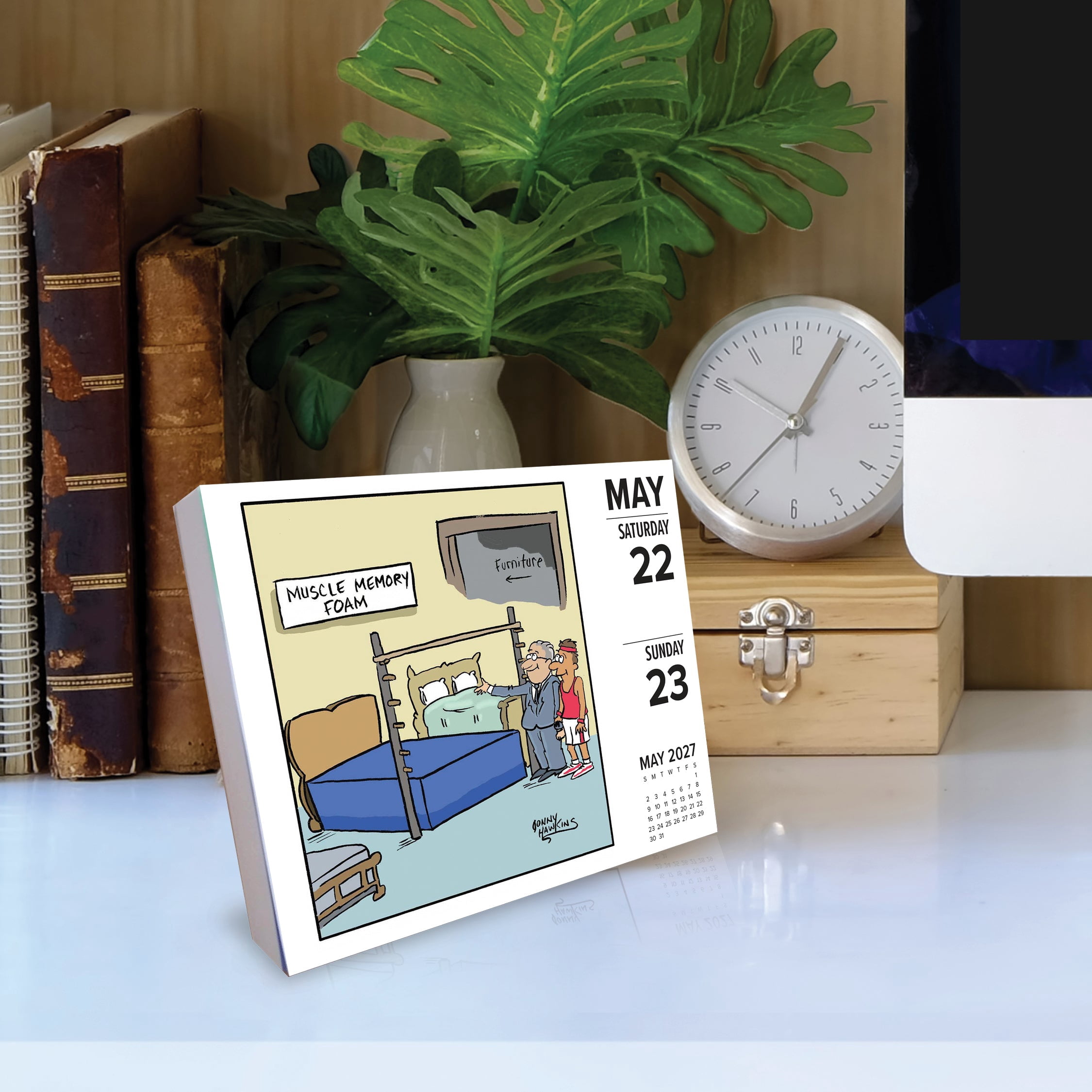 Willow Creek Press, Sports Cartoon A Day by Jonny Hawkins 2027 Box Calendar