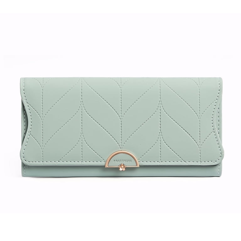 KALUNMA Women's Leather Trifold Wallet, RFID Blocking photo 4