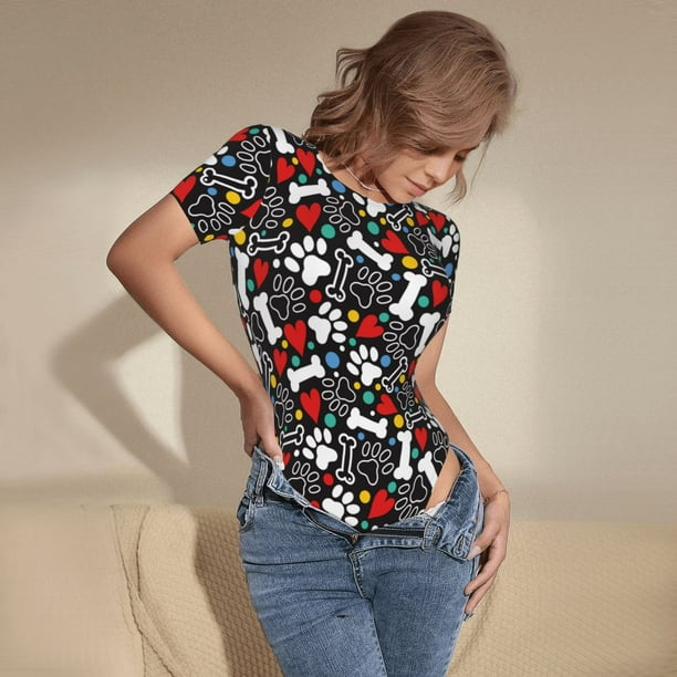 Balery Paw And Bones Body de cuello redondo de manga corta para
