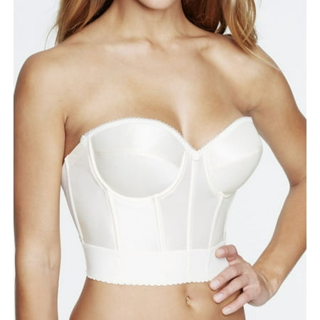 

Women s Dominique 6377 Noemi Strapless Lowback Longline Bra (Ivory 34F)