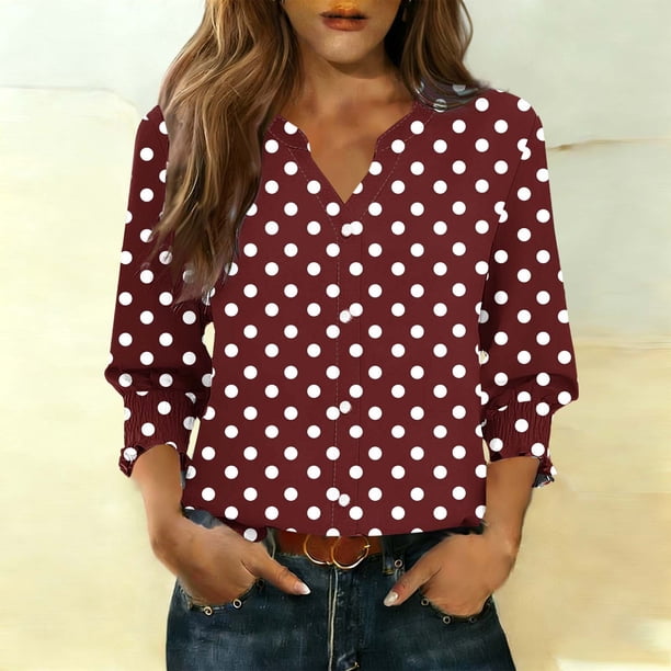 TaTaai Women's Fashion Spring And Summer Button Up Cardigan 3/4 Quarter Sleeve Jacket V-neck Top/shirt Gift