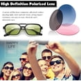 thumbnail image 2 of Gafas de sol de aviador polarizadas cuadradas para mujer y hombre, gafas de sol vintage, 2 of 4