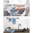 thumbnail image 5 of Blue Coastal Nautical Kitchen Dish Towels for Drying Dishes Set of 3, Summer Ocean Sea Waves Starfish Coral Waffle Weave Microfiber Hand Tea Bathroom Towels Quick Dry & Absorbent Towel 15.7x23.6, 5 of 7