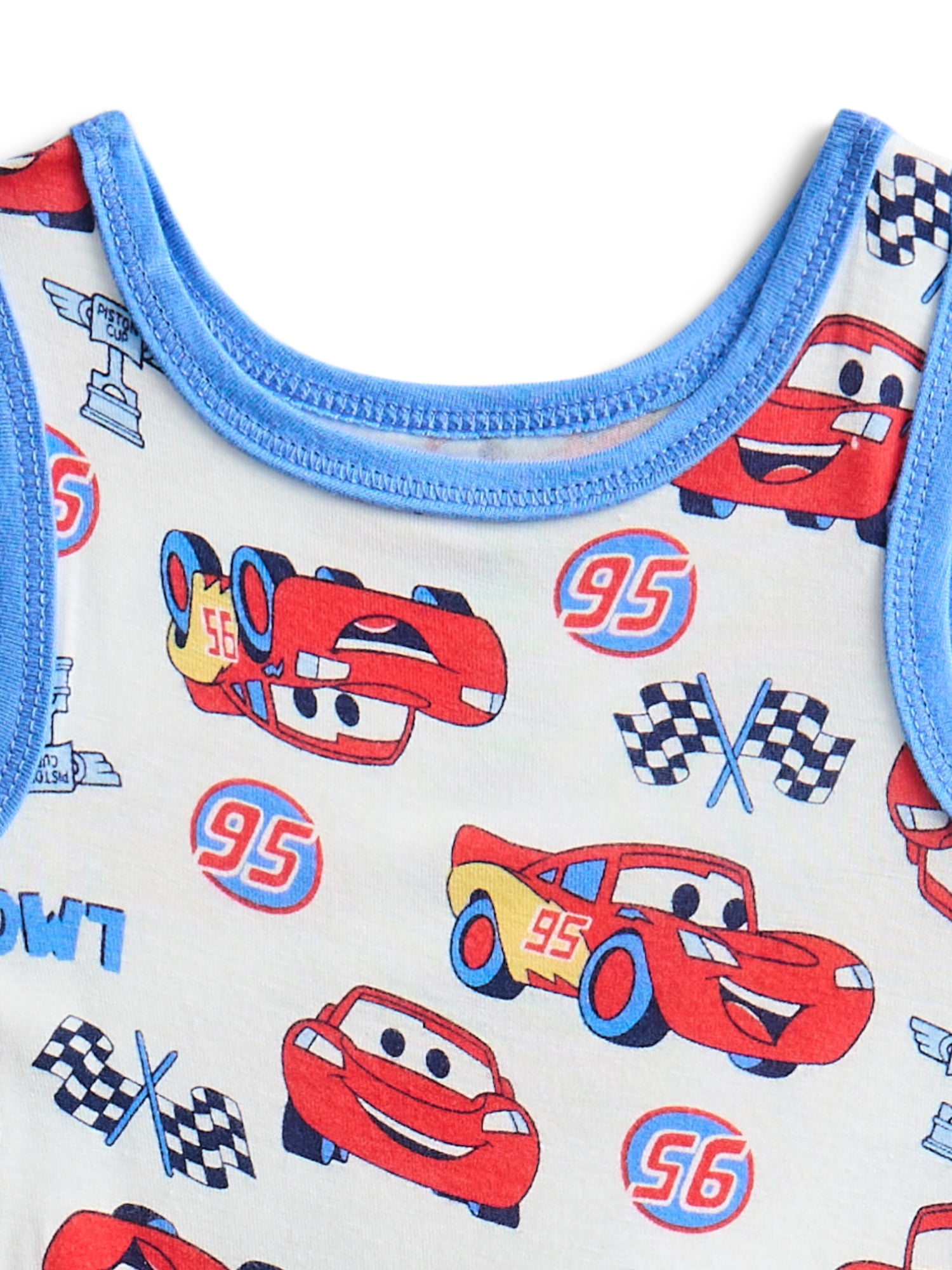 Cars Baby Boys Cozy and Comfortable Viscose Patriotic Americana Bodysuit and Shorts Set, 3-Piece, Sizes NB-24M
