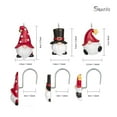 thumbnail image 3 of Sunlit Christmas Shower Curtain Hooks, Gnome Shower Curtain Rings, Hand Painted Resin Christmas Decor, Winter Bathroom Decoration, Black Red, Set of 12, 3 of 5