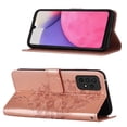 thumbnail image 4 of Wallet Case for Samsung Galaxy A33 5G 6.4 Inch with Wrist Strap Card Holder Slots Kickstand Flip Folio Case, Butterfly Pattern PU Leather Luxury Bracket Shockproof Protective Phone Cover,Rosegold, 4 of 12