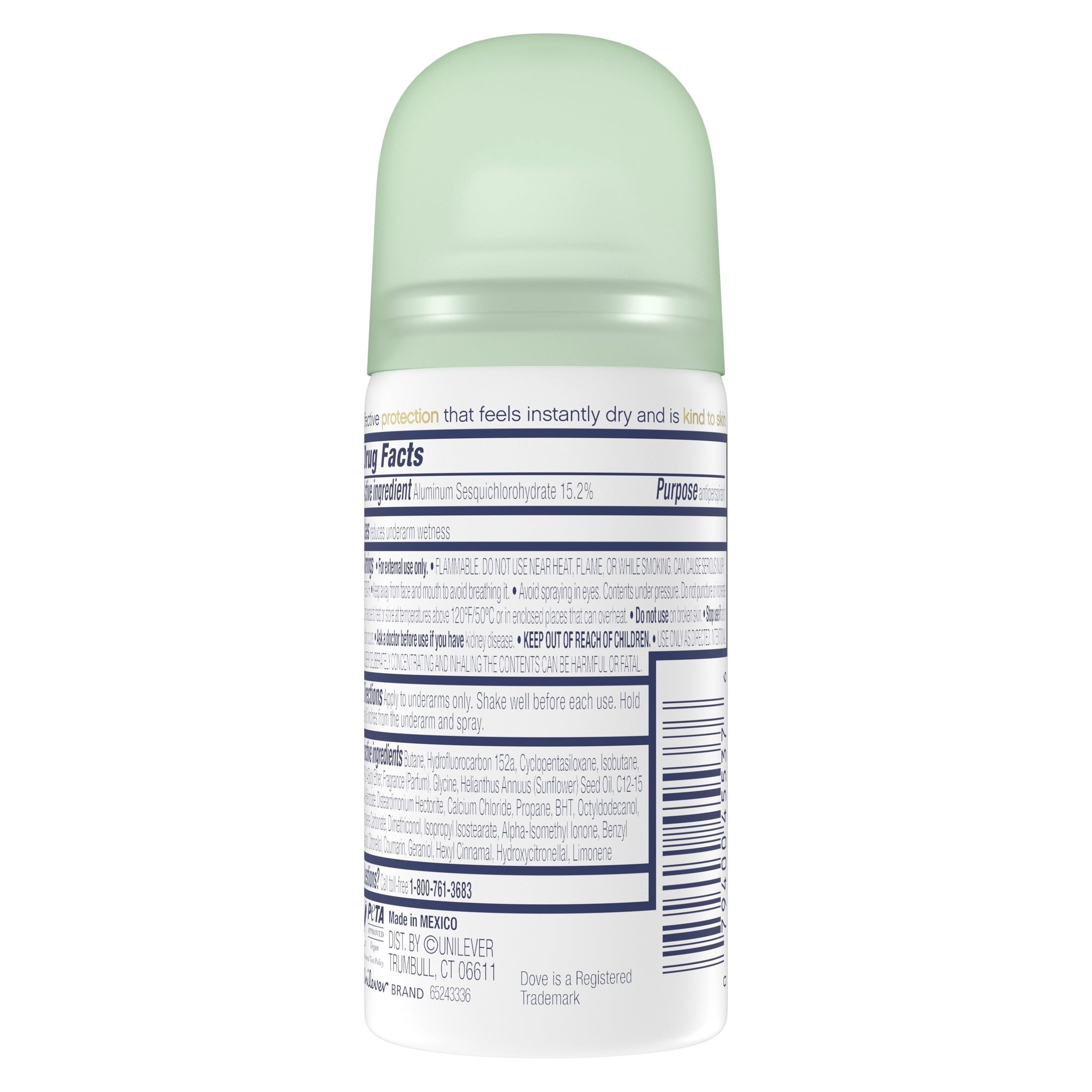 Dove Advanced Care Antiperspirant Deodorant Spray For Women Cool Essentials, 1 oz