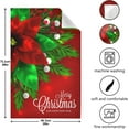 thumbnail image 3 of GZHJMY Merry Christmas 3D Red Poinsettia Kitchen Towel, Dish Towels Quick Drying Tea Towels Absorbent Hand Towels for Kitchen Sink Dinner Table 28 x 18 Inches, Set of 6, 3 of 7