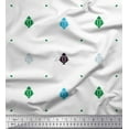 thumbnail image 1 of Soimoi Green Cotton Voile Fabric Butidar Jamdani Decor Fabric Printed Yard 42 Inch Wide, 1 of 1