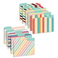 thumbnail image 2 of New Generation - 12 Pack Decorative 1/3 Cut Tab File Folders with Stripes Designs, Heavyweight, Letter Size (9.5" x 11.5") Laminated, Fashion Folders, for Home or Office., 2 of 7