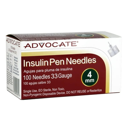 Advocate Pen Needle 33G 4MM 5/32" 100 Count