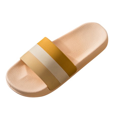 

Kenklcie Fashionable Four Seasons Women Slippers Home Indoor Thick Sole Non Slip Open Toe Comfortable Colorblock Casual Style