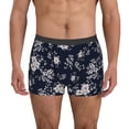 thumbnail image 2 of Goofa Retro Flower Printed Men's Boxer Briefs Underwear, Moisture-Wicking Underwear, Trunk,Soft and Breathable Cotton Underwear-Medium, 2 of 9