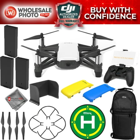 DJI Tello Quadcopter by Ryze Tech 3 Battery Sling Backpack & Snap-on Covers