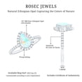 thumbnail image 6 of Rosec Jewels Ethiopian Opal Teardrop Ring with Diamond Halo (1 CT, AAA Quality), 925 Sterling Silver, US 4.50, 6 of 10