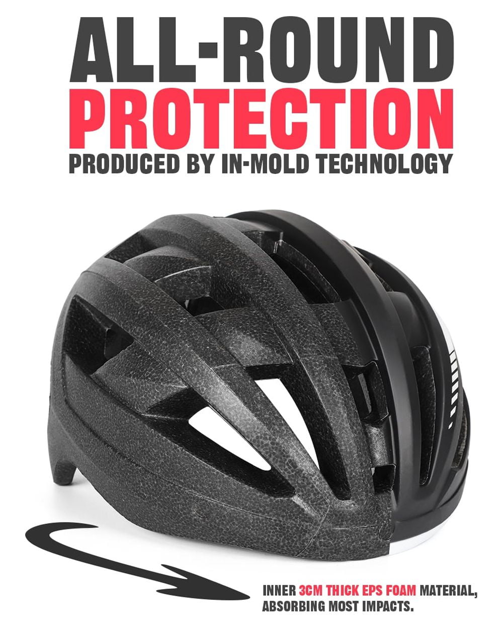 VICTGOAL Bike Helmet with Visor and Goggles USB Rechargeable Light for Adult Men Women