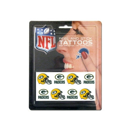 NFL Green Bay Packers Tattoo Set, 8-Piece