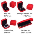 thumbnail image 3 of Ring Box Necklace Packaging Organizer Jewelry Packaging Bulk Gift Box Earring Holder Gift Box Necklace Organizer Black Ring Box 5.5x4cm, 3 of 6