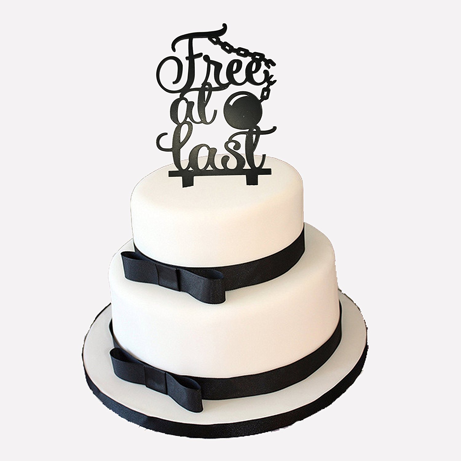 Divorce Party Cake Topper Free At Last Broken Ball And Chain