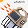 thumbnail image 3 of Luz de camping portátil con carga solar/USB | Lámpara multifuncional | Faros delanteros, luces laterales, luces inferiores ajustables | Batería de litio de 2400 mAh | Diseño compacto de ABS | Carga, 3 of 5