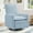 Blue, variant on Korser Manual Swivel Rocker Recliner Chair with Side Pockets Nursery Glider Recliner for Living Room, Nursery, Pink
