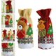 thumbnail image 5 of Juego de 2 fundas de lino para botellas de vino de Navidad con diseño de oso y ciervo, para decoración de botellas de vino de Navidad, decoración de mesa de Navidad, 5 of 5